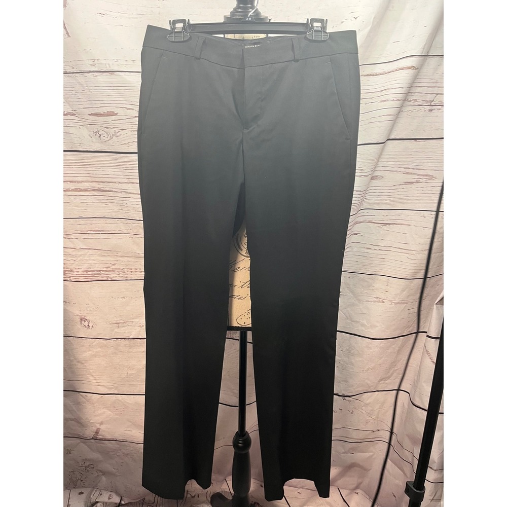 Banana Republic Martin Fit Black Straight Leg Dress Pants Womens Size 6R